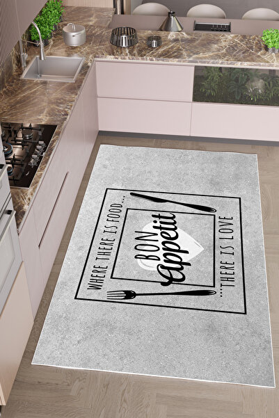 THEMODERNHANE Dijital Baskılı Makinede Yıkanabilir Kaymaz Tabanlu Antialerjik...