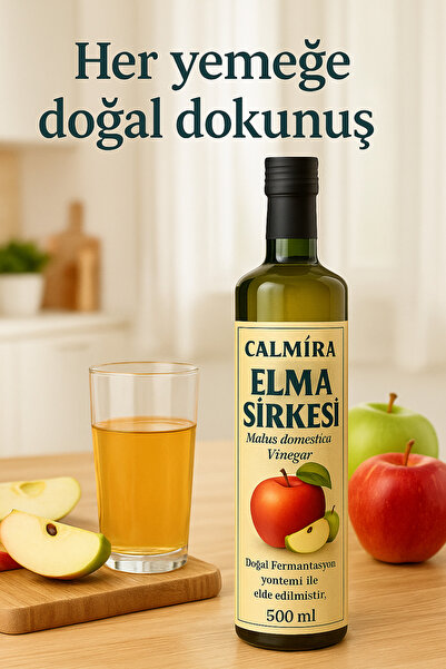 CALMİRA Elma Sirkesi - Doğal Fermantasyon Apple Cider Vinegar - Dinlendirilmiş içimlik
