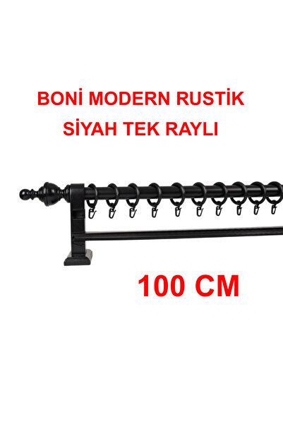 di'mora by ağbaht züc. Boni Modern Rustik Ahşap Rustik Perde Askısı Tek Raylı...
