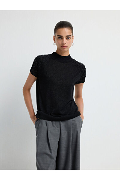 adL İnci Simli Triko Kazak