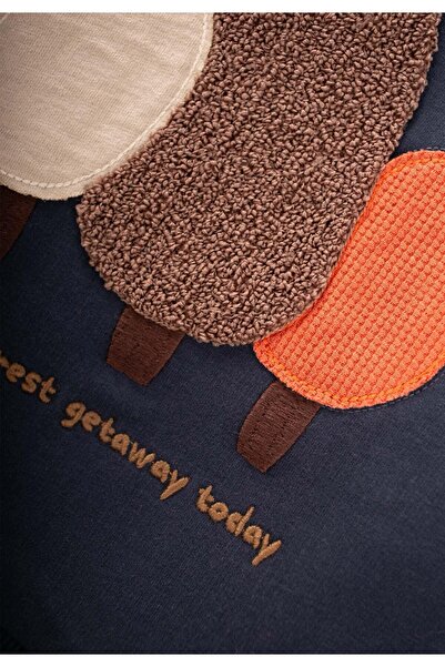 Cigit Süzene Nakışlı Sweatshirt 1-7 Yaş Antrasit