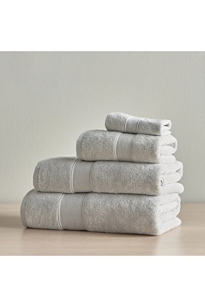 Generic Eco Soft 4-Piece 650 GSM Organic Turkish Cotton Fingertip Towel Set - 30x30 cm