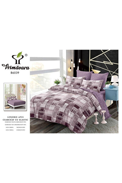 FIONNA.RO Fine Bed Linen With Elastic - Abstract Purple Lilac