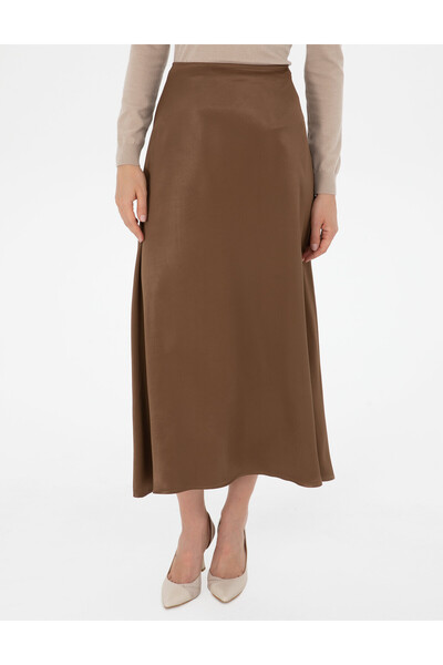 Pierre Cardin Koyu Kahverengi A Kesim Dokuma Etek 50318241-VR084