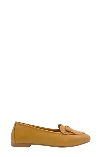 Moulin Shoes حذاء باليرينا نسائي من الجلد باللون البني على شكل قلب