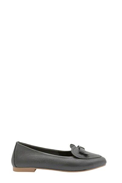 Moulin Shoes Black Leather Heart Women's Ballerinas
