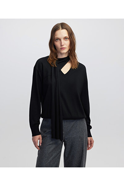 İpekyol Atkılı V yaka triko