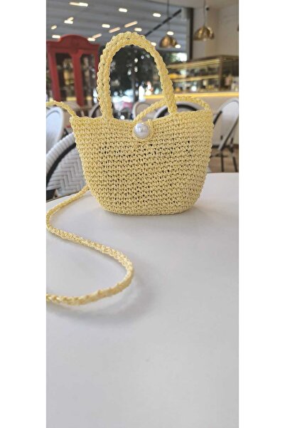 Knittingworld Hasır çanta, kağıt ip çanta, mini çanta, çapraz çanta, tote bag...