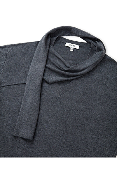 İpekyol Atkılı V yaka triko