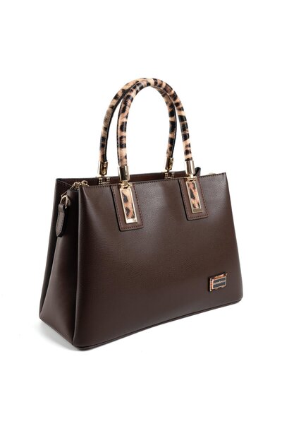 Silver Polo Silver & Polo Leopard Brown Sp1000 Women's Handbag