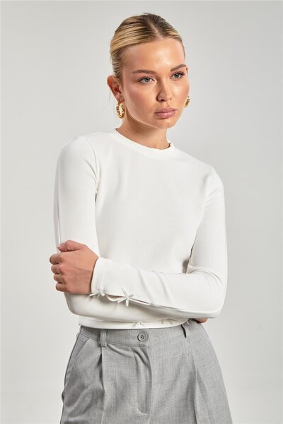 BARRELS AND OIL Women's Sleeveless Body with Ribbons - White