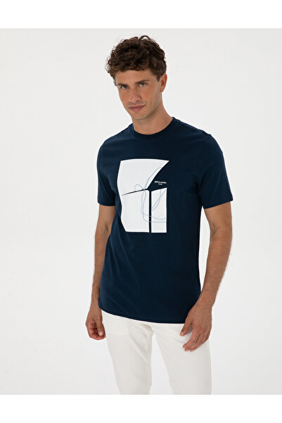 Pierre Cardin Lacivert Regular Fit Tişört 50302576-VR033