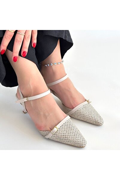 BESKAR Lanna beige skin high heeled shoe