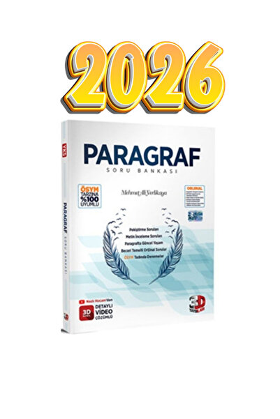 3D Yayınları 3D PARAGRAF YKS GÜNCEL BASIM SORU BANKASI