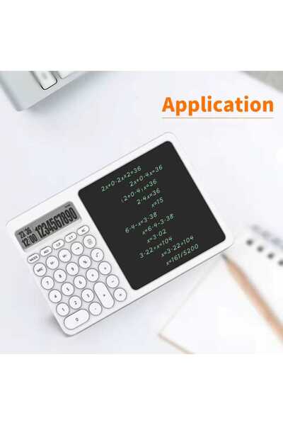 davin Scientific Calculator with Writing Tablet, Erasable LCD Screen, Professional Financial Calculator for Home, School and Office