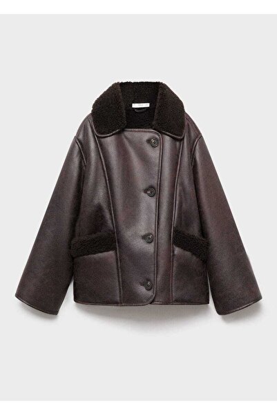 MANGO Kids İçi kürk görünümlü palto