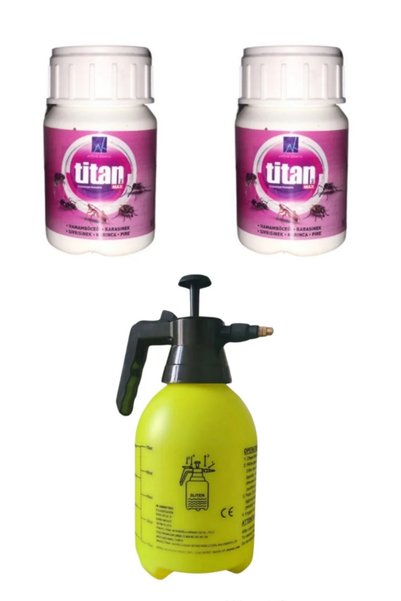 Titan Max 50ML 2 Adet Kokusuz Haşere İlacı 2 Adet/2LT Basınçlı İlaçlama Pompası