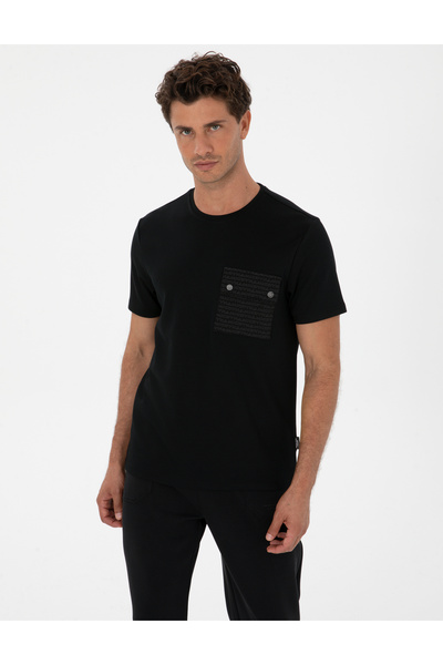 Pierre Cardin Μαύρο T-shirt κανονικής εφαρμογής 50316594-VR046