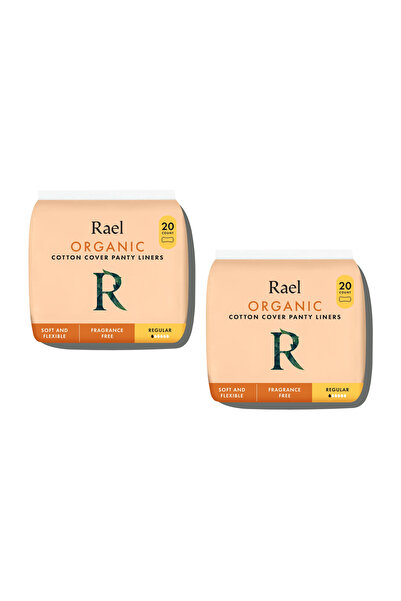 Rael_SA فوط صحية يومية من القطن العضوي الكوري من رايل، عبوة من 20 قطعة، ناعمة ورقيقة، قابلة للتنفس، للاستخدام اليومي