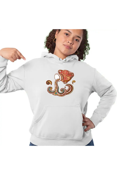 OEM Women's Hoodie Aquarius Zodiac Horoscope Aquarius Mandala Astrology