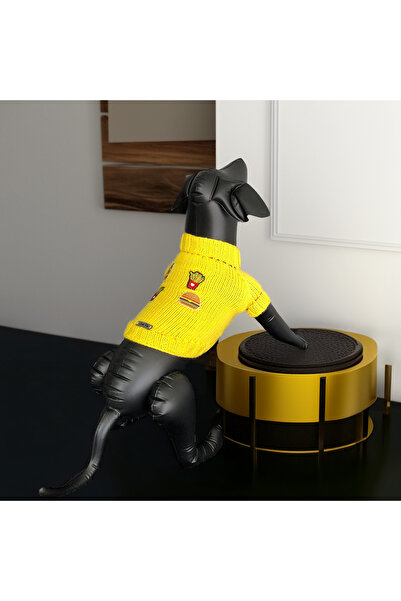 Lady Fify Köpek için Fast Food Mania Sarı Kazak