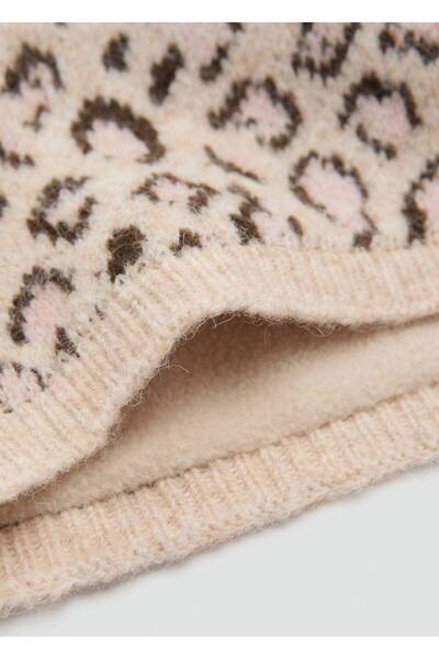 MANGO Baby Leopar desenli atkı