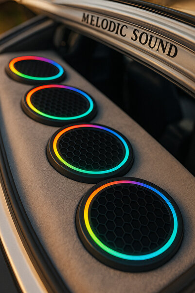 LED LEVEL Pixel Ledli 20cm Sese Duyarlı 358 Modlu Midrange Kapağı 1 Takım 2 Adet