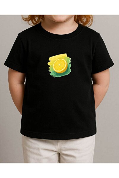TREND YANKI تي شيرت بناتي (ليموني)