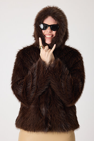 MODA DARELL PREMİUM KÜRK KAPŞONLU CEKET