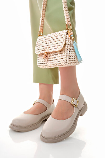 DAD WOLF Mary Jane Mokosen Loafer Ballet Casual Άνετα ελαφριά παπούτσια μπαλέτου με ζώνη