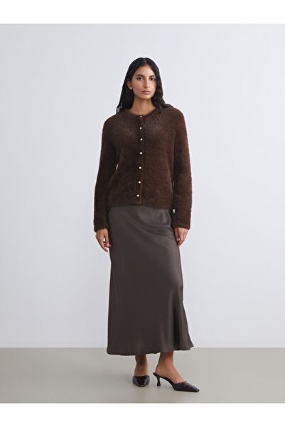 LC Waikiki LCW Modest YENİ SEZON Bisiklet Yaka Kadın Triko Hırka