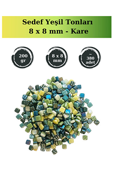 Zen Mozaik Sanatsal Mozaik Çalışmalarınız için 8x8 mm - Kare Cam Mozaik Taşı ...
