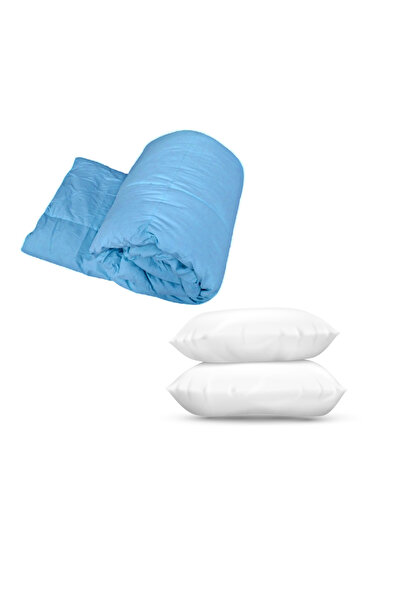 PATONE Quilted Winter Wool Duvet Set Blue, 140x210cm and 2 Quilted Pillows 50...