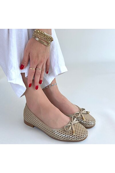 meSga butik Icar beige skin flat shoes