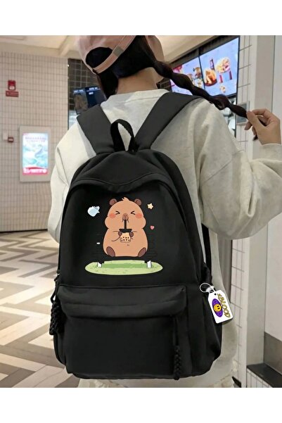 1blood Χαριτωμένο Σχολικό Σακίδιο Πλάτης με Αρκουδάκι και Καπιμπάρα