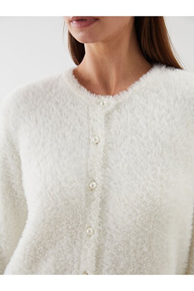 LC Waikiki LCW Modest YENİ SEZON Bisiklet Yaka Kadın Triko Hırka