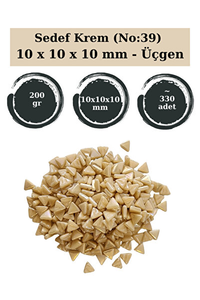 Zen Mozaik Sanatsal Mozaik Çalışmalarınız için 10x10 x10 mm - Üçgen Cam Mozai...