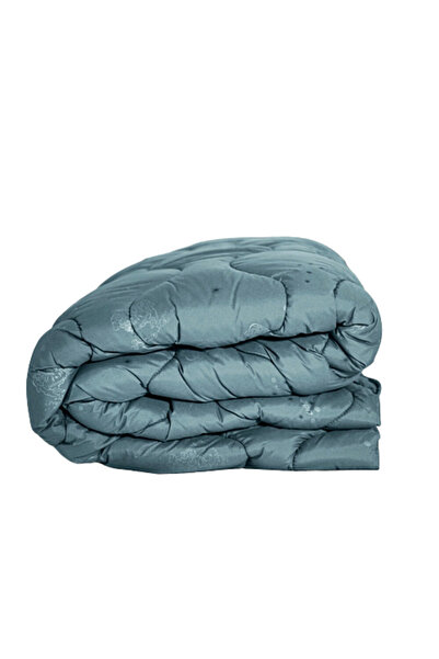 PATONE Winter quilt, quilted, wool, polycotton cover, 140x210cm, for single bed, anthracite