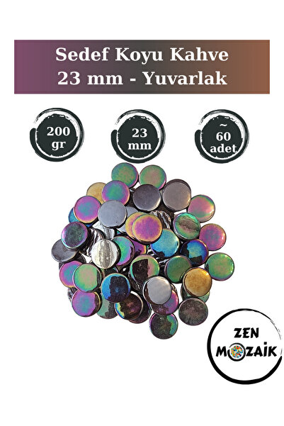 Zen Mozaik Sanatsal Mozaik Çalışmalarınız için 18 mm Çaplı Yuvarlak Cam Mozai...