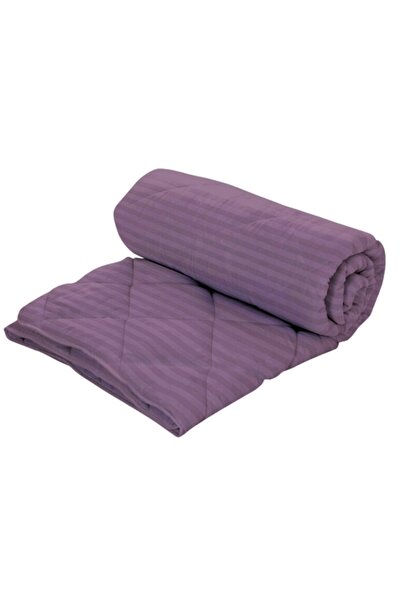 PATONE Winter duvet set, wool, polycotton damask, 140x210cm, quilted, lilac with 2 pillowcases 50x70cm