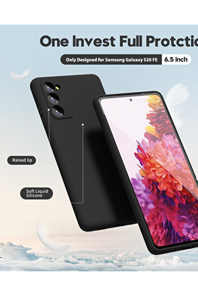 KVK PRİVACY Samsung S20 FE Uyumlu – Siyah Lansman Seri Liquid Silikon Kılıf, Darbe Emici, Yumuşak Koruyucu Kapak