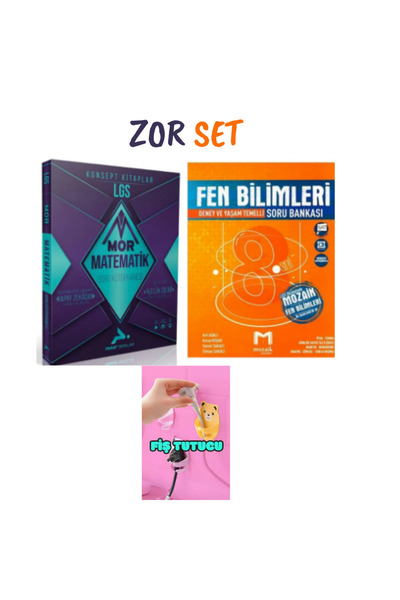 paraf yayınları 8.SINIF MOR MATEMATİK + MOZAİK 8.SINIF FEN SORU BANKASI SET S...