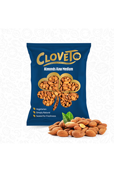 cloveto لوز خام فاخر متوسط ​​الحجم 1 كجم - طبيعي 100%، مقرمش ومغذي