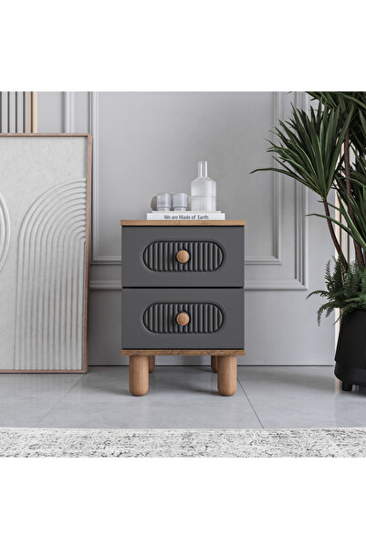 MONZIO Milen 2 Çekmeceli Komodin %100 MDF