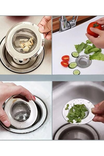 HZL HOME 7 cm Lavabo Tıkanıklık Önleyici Süzgeç -Paslanmaz Çelik Lavabo Süzgeci