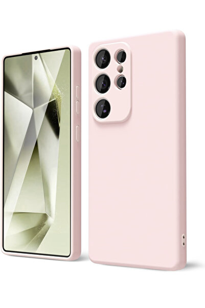 KVK PRİVACY Samsung S25 Ultra Uyumlu Pembe Lansman Seri Liquid Silikon Kılıf,...