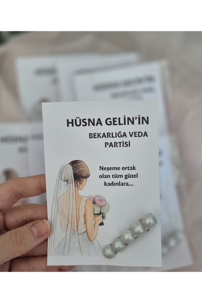 20 Adet İnci Toka Bekarlığa Veda, Söz, Nişan, Kına Hatırası Kişiye Özel