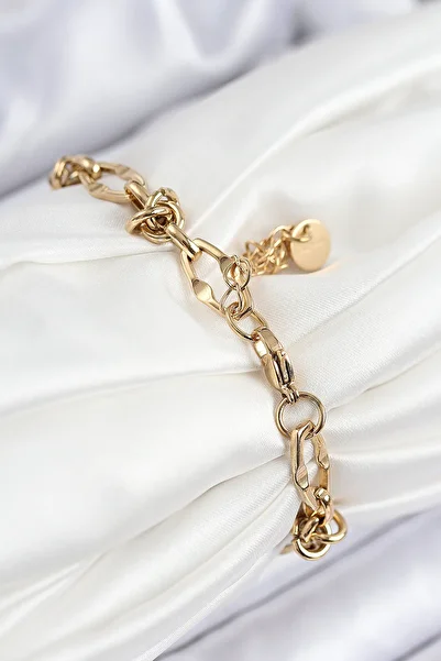 Clariss 316L Steel Link Chain Model Gold Color Women's Bracelet