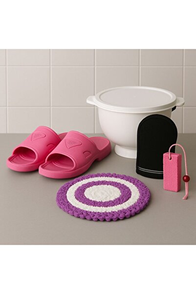 Metler مجموعة حمام كورون سعة 20 لتر + زوج من نعال الحمام + منشفة حمام محبوكة ...