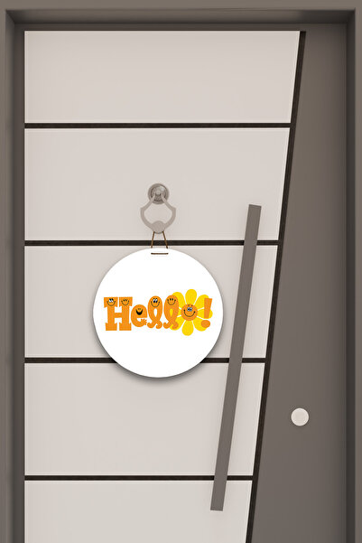 Dormot Digital Print White, Standard, Hello Flower Themed, Door Ornament, Wall Ornament